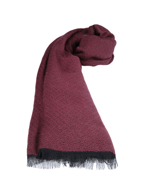 MEN'S MANETTI SCARF CASUAL  BORDEAUX BLACK