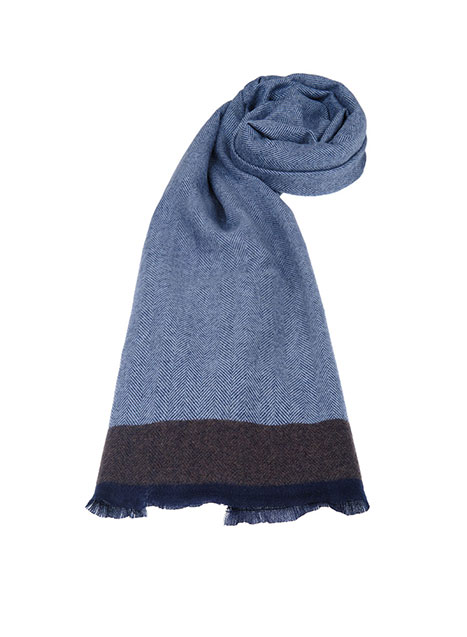 MEN'S MANETTI SCARF CASUAL  LIGHT BLUE