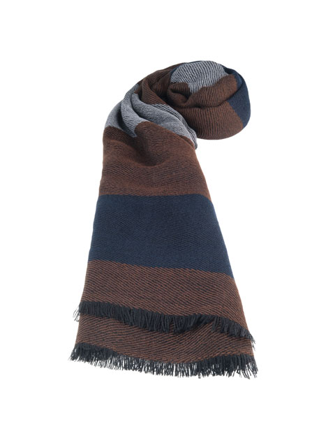 MEN'S MANETTI SCARF CASUAL  BROWN GREY BLUE