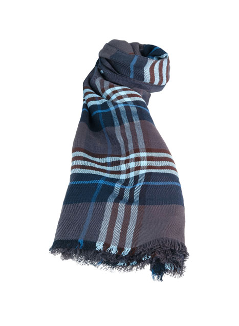 MEN'S MANETTI SCARF CASUAL  GREY BLUE BROWN
