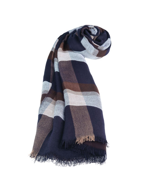 MEN'S MANETTI SCARF CASUAL  BROWN BLUE