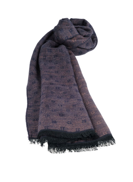 MEN'S MANETTI SCARF CASUAL  BROWN BLUE