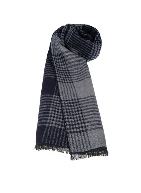 MEN'S MANETTI SCARF CASUAL  GREY BLUE