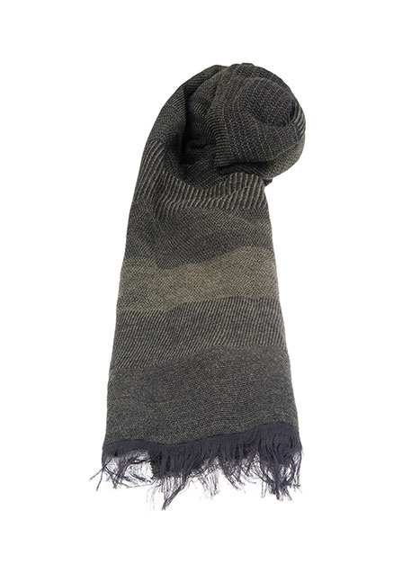 MEN'S MANETTI SCARF CASUAL  BLACK GREEN