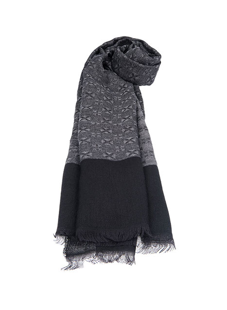 MEN'S MANETTI SCARF CASUAL  BLACK GREY