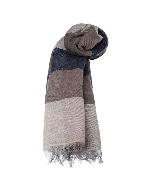 MEN'S MANETTI SCARF CASUAL  BLUE BROWN