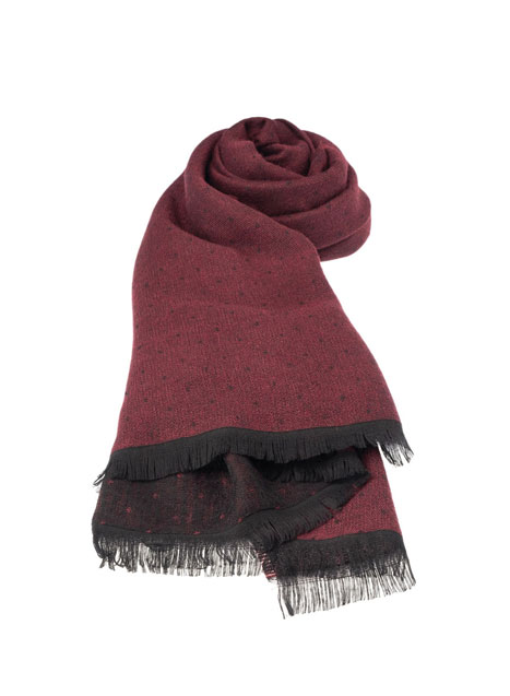 MEN'S MANETTI SCARF CASUAL  RED BLACK