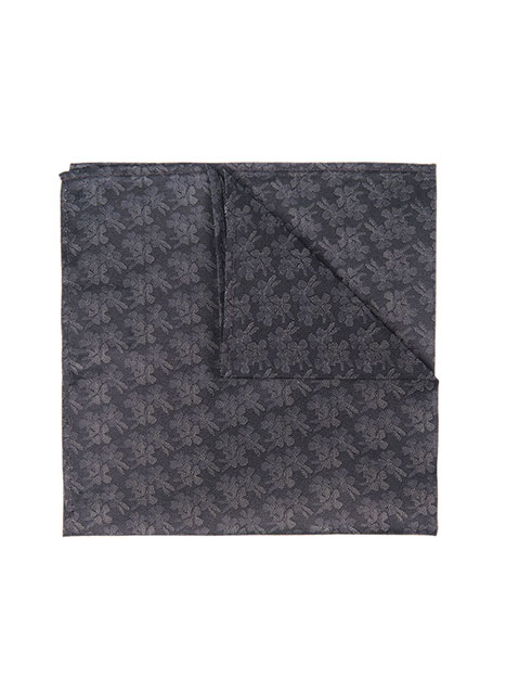 MEN'S MANETTI POCKET SQUARES FORMAL  DARK GREY