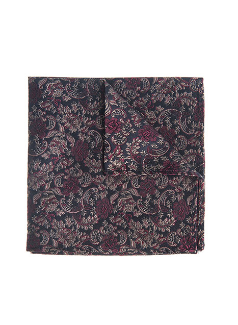 MEN'S MANETTI POCKET SQUARES FORMAL  BLUE BORDEAUX