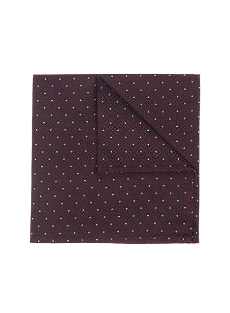 MEN'S MANETTI POCKET SQUARES FORMAL  DARK RED