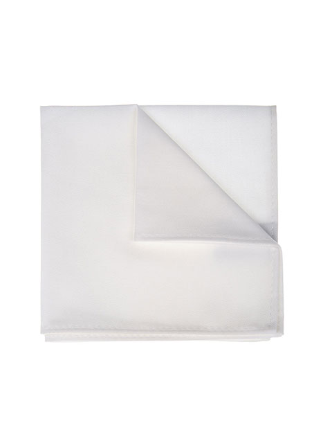 MEN'S MANETTI POCKET SQUARES FORMAL  WHITE