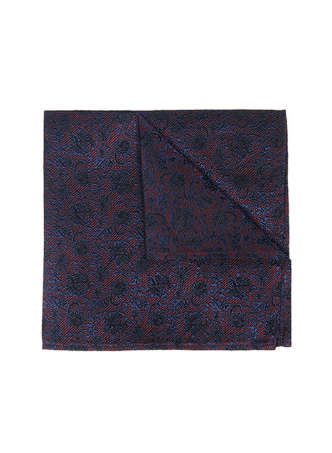 MEN'S MANETTI POCKET SQUARES FORMAL  BLUE BORDEAUX