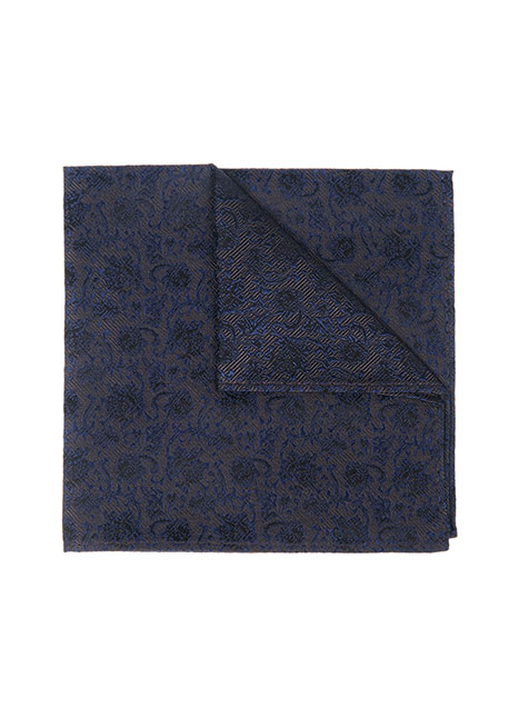 MEN'S MANETTI POCKET SQUARES FORMAL  BLUE BROWN