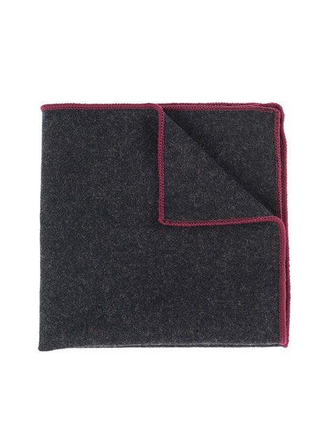 MEN'S MANETTI POCKET SQUARES FORMAL  GREY PURPLE