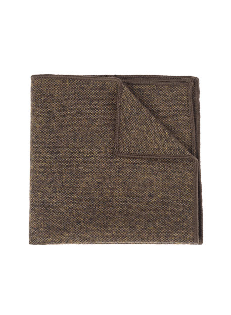 MEN'S MANETTI POCKET SQUARES FORMAL  BEIGE BROWN