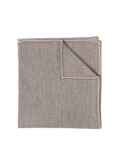 MEN'S MANETTI POCKET SQUARES FORMAL  LIGHT GREY