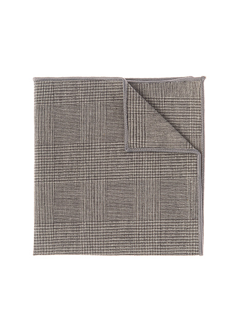 MEN'S MANETTI POCKET SQUARES FORMAL  GREY