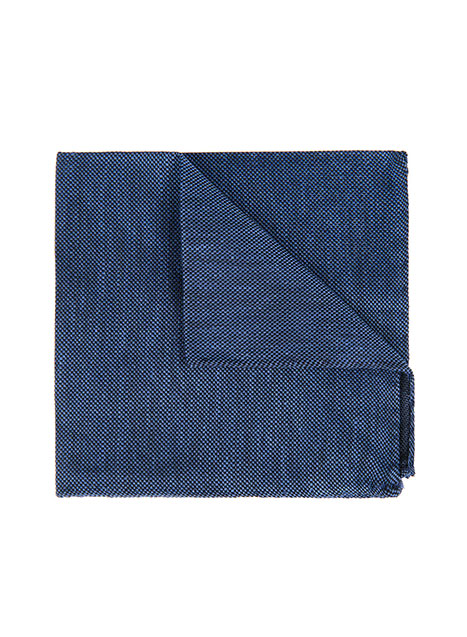 MEN'S MANETTI POCKET SQUARES FORMAL  INDIGO BLUE