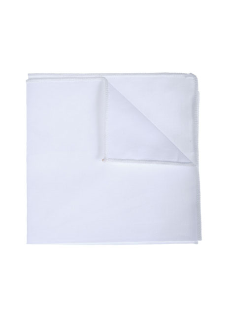 MEN'S MANETTI POCKET SQUARES FORMAL  WHITE