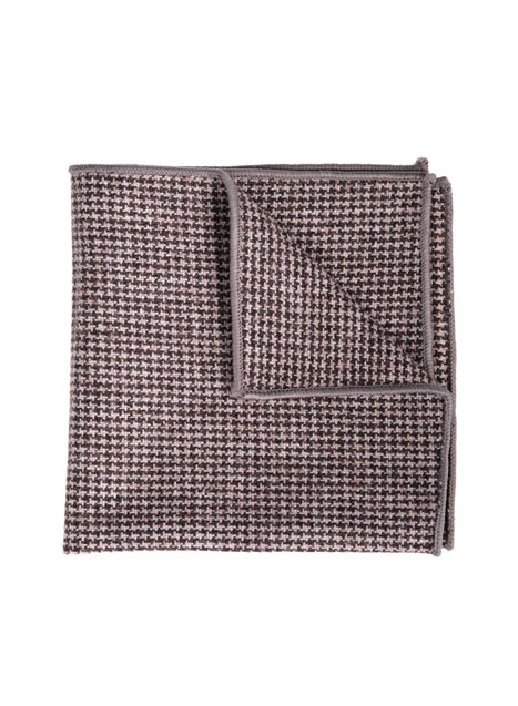 MEN'S MANETTI POCKET SQUARES FORMAL  FANGO