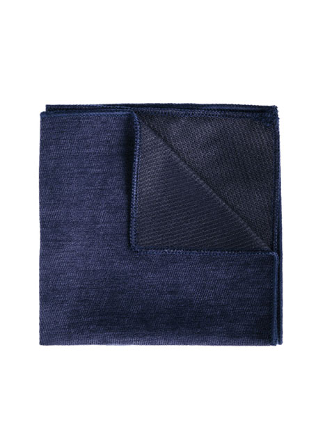 MEN'S MANETTI POCKET SQUARES FORMAL  DARK BLUE