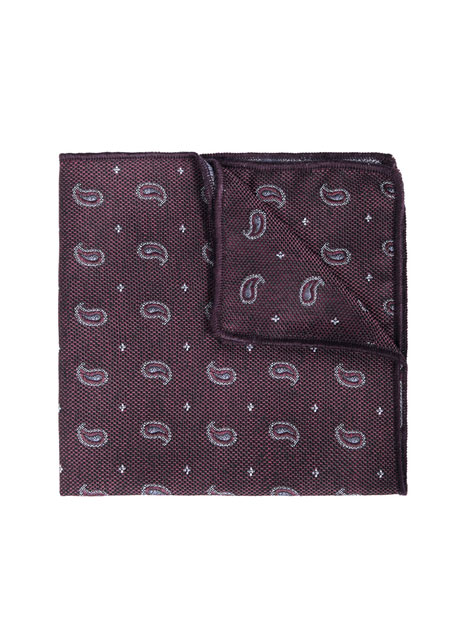 MEN'S MANETTI POCKET SQUARES FORMAL  BORDEAUX