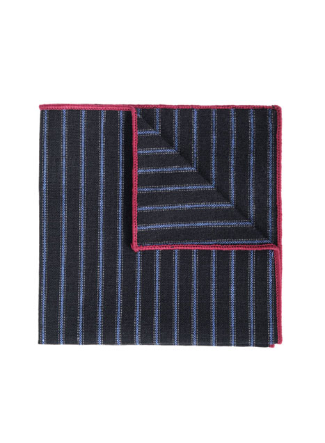 MEN'S MANETTI POCKET SQUARES FORMAL  MIDNIGHT BLUE