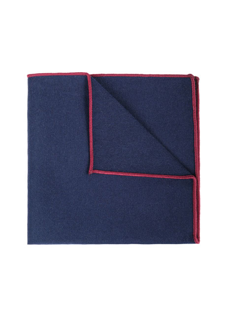 MEN'S MANETTI POCKET SQUARES FORMAL  BLUE BORDEAUX