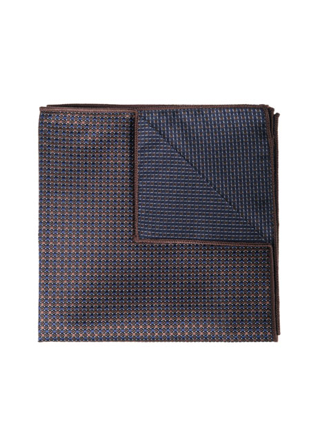 MEN'S MANETTI POCKET SQUARES FORMAL  BROWN