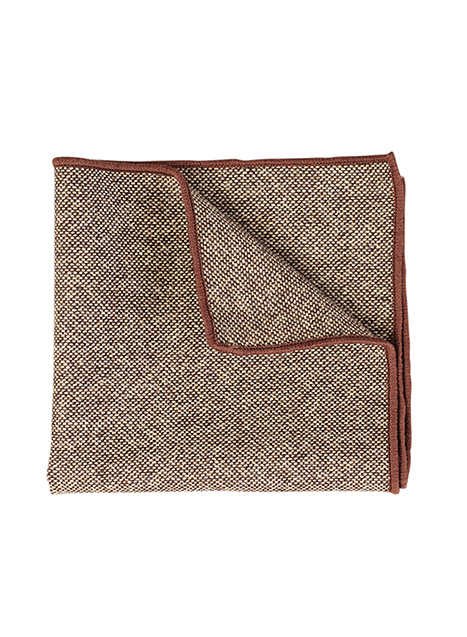 MEN'S MANETTI POCKET SQUARES FORMAL  CHOCOLATE