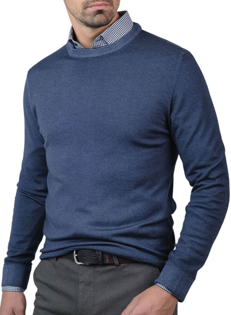 MEN'S ΠΟΥΛΟΒΕΡ MANETTI CASUAL  BLUE