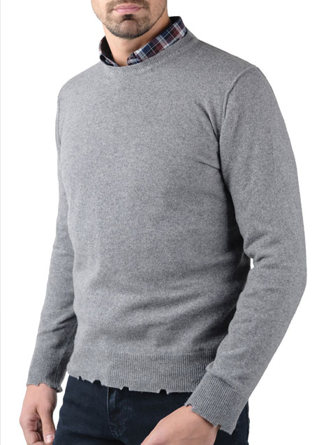 MEN'S ΠΟΥΛΟΒΕΡ MANETTI CASUAL  GREY