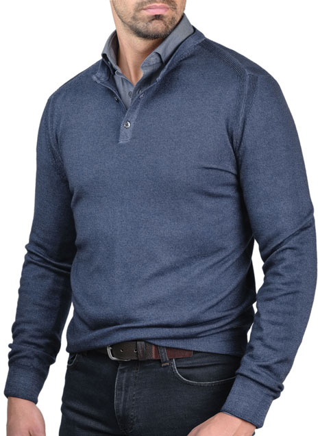 MEN'S ΠΟΥΛΟΒΕΡ MANETTI CASUAL  BLUE