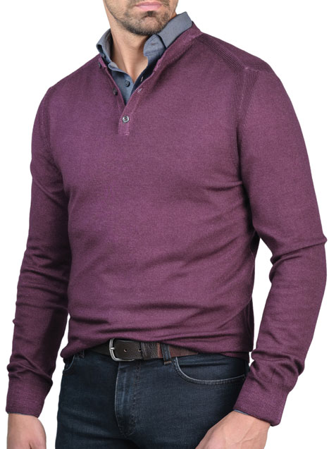 MEN'S ΠΟΥΛΟΒΕΡ MANETTI CASUAL  PRUGNA
