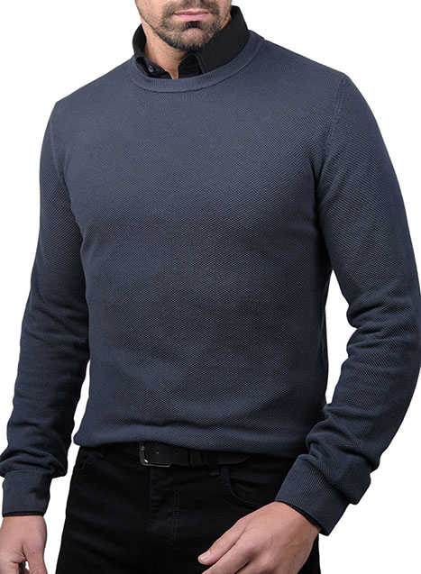 MEN'S ΠΟΥΛΟΒΕΡ MANETTI CASUAL  GREY BLUE