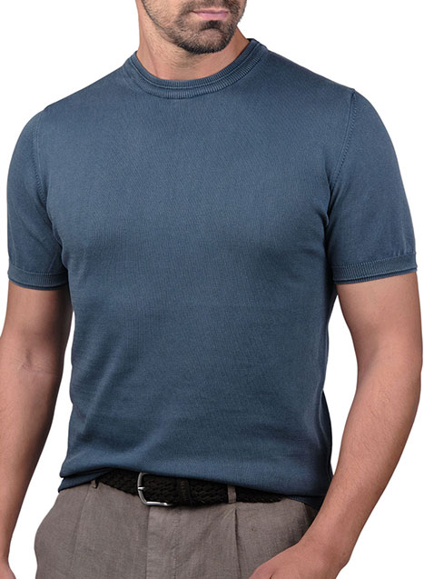 Ανδρικό Νημάτιο πλεκτό Manetti casual light blue