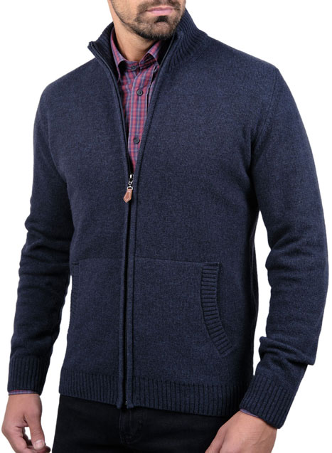 Ανδρικό Ζακέτα με φερμουάρ Manetti casual indigo