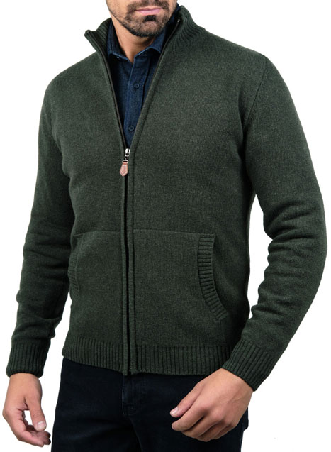 Ανδρικό Ζακέτα με φερμουάρ Manetti casual green