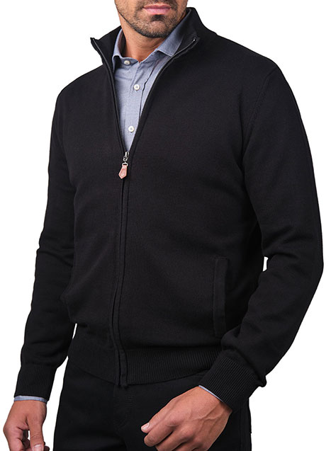 Ανδρικό Ζακέτα με φερμουάρ Manetti casual black