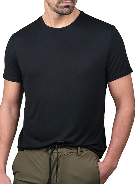 MEN'S T-SHIRT MANETTI TECH CASUAL  BLACK