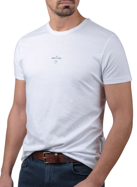 Ανδρικό T-shirt κοντό μανίκι Manetti casual white