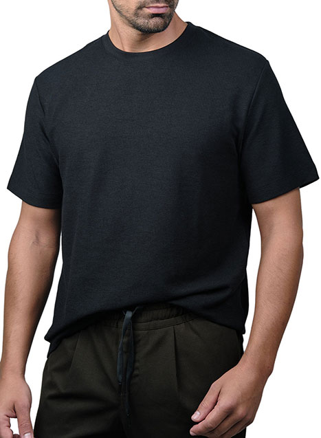 MEN'S HEAVY T-SHIRT MANETTI CASUAL  BLACK
