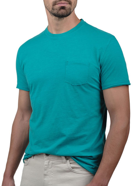 Ανδρικό T-shirt κοντό μανίκι Manetti casual petrol blue