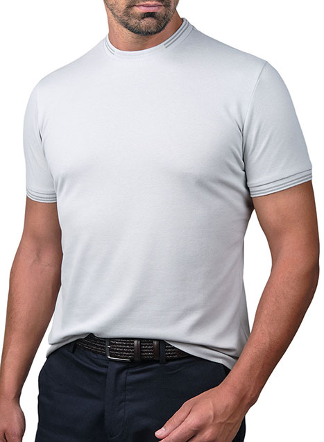 Ανδρικό Piquet tshirt Manetti casual ice grey