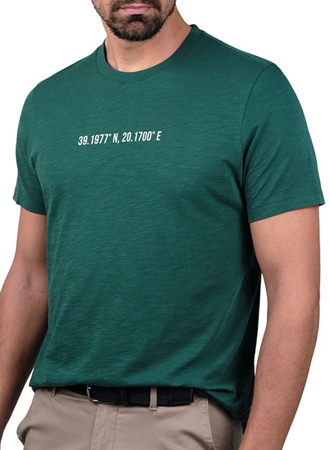 Ανδρικό T-Shirt Manetti casual dark green