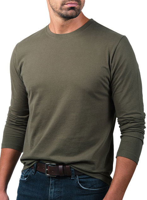 MEN'S TSHIRT ΜΑΚΡΥ ΜΑΝΙΚΙ ΜΑΝΕΤΤΙ CASUAL  GREEN