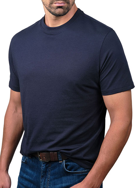 MEN'S T-SHIRT ΚΟΝΤΟ ΜΑΝΙΚΙ MANETTI CASUAL  BLUE
