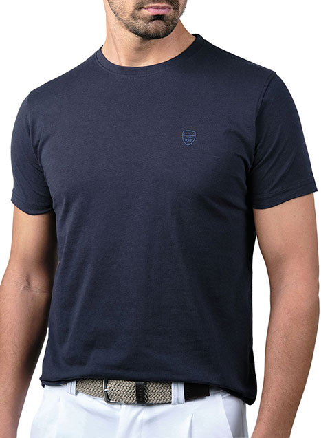 MEN'S T-SHIRT ΚΟΝΤΟ ΜΑΝΙΚΙ MANETTI CASUAL  NAVY BLUE