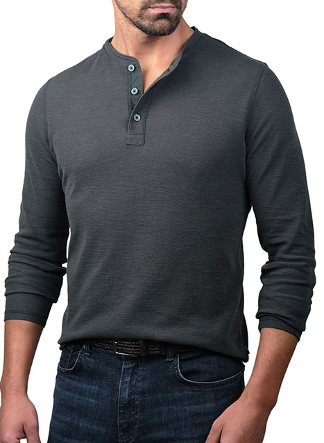 MEN'S HENLEY MANETTI CASUAL  SMOKE GREEN