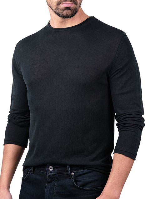 Ανδρικό Πλεκτή μπλούζα Manetti casual black